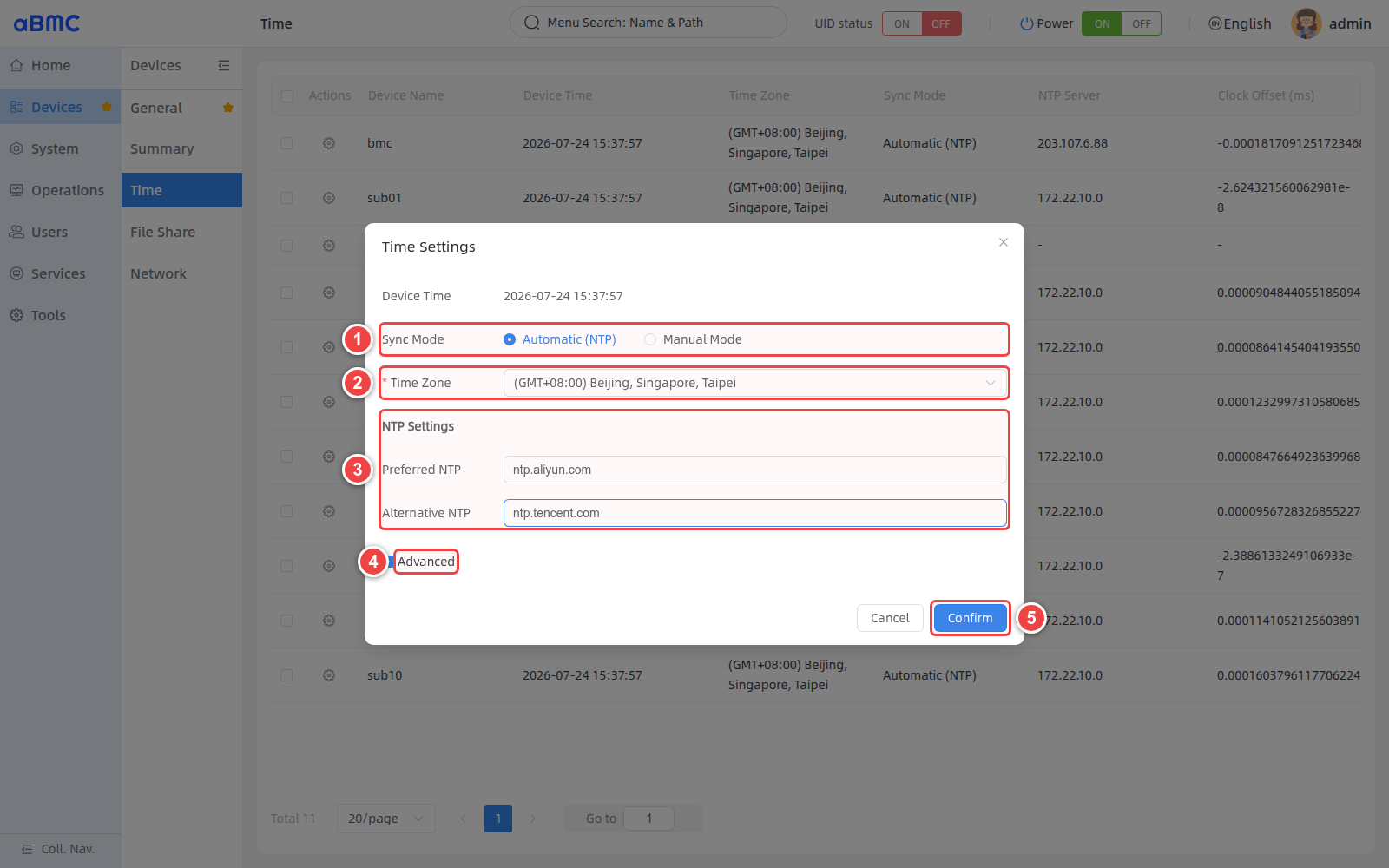 Configure NTP automatic synchronization