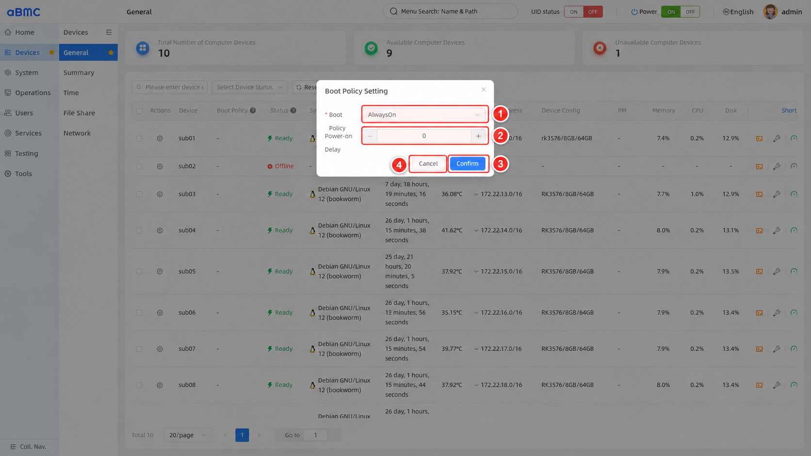 Configure device startup policy