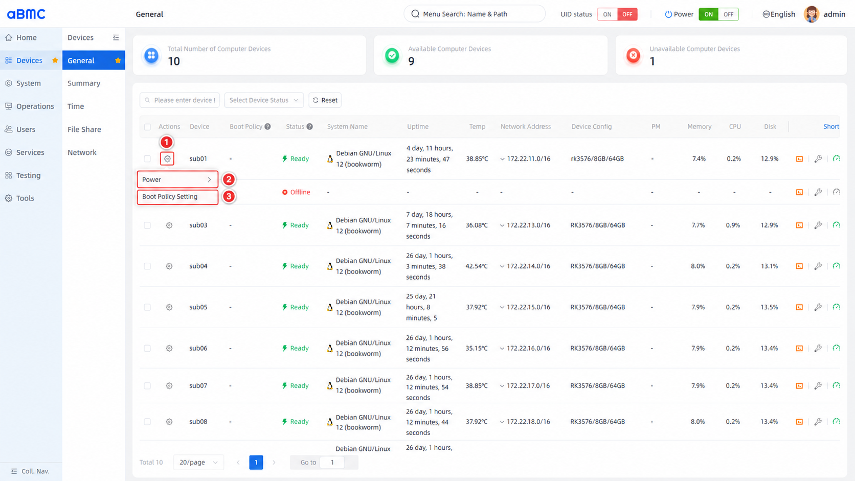 Open startup policy settings